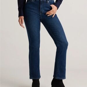 Quince Dark Blue Bella Stretch Kick Flare Jeans